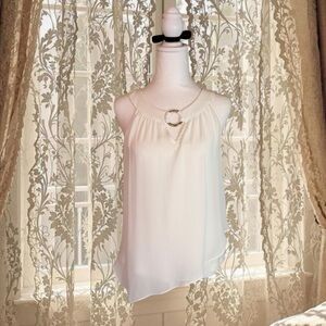 Vintage Y2K Fairycore White Flowy Chiffon Top